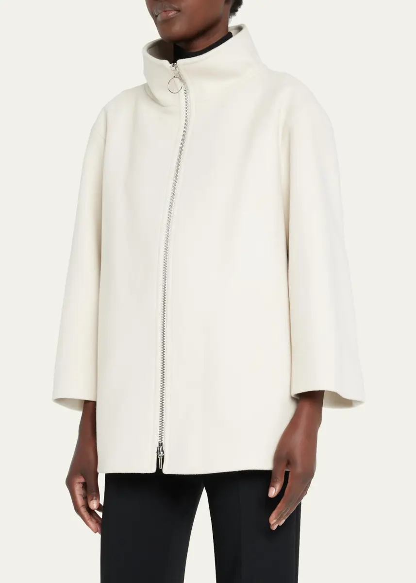 Akris punto Felted Wool Car Coat | Thumbnail 4 Akris punto Felted Wool Car Coat | Thumbnail 4