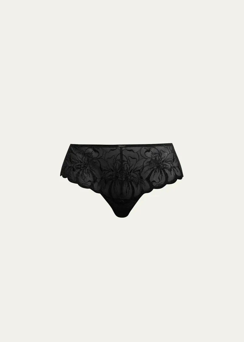 Chantelle Fleur Sheer Floral-Embroidered Hipster Brief | Thumbnail 2 Chantelle Fleur Sheer Floral-Embroidered Hipster Brief | Thumbnail 2