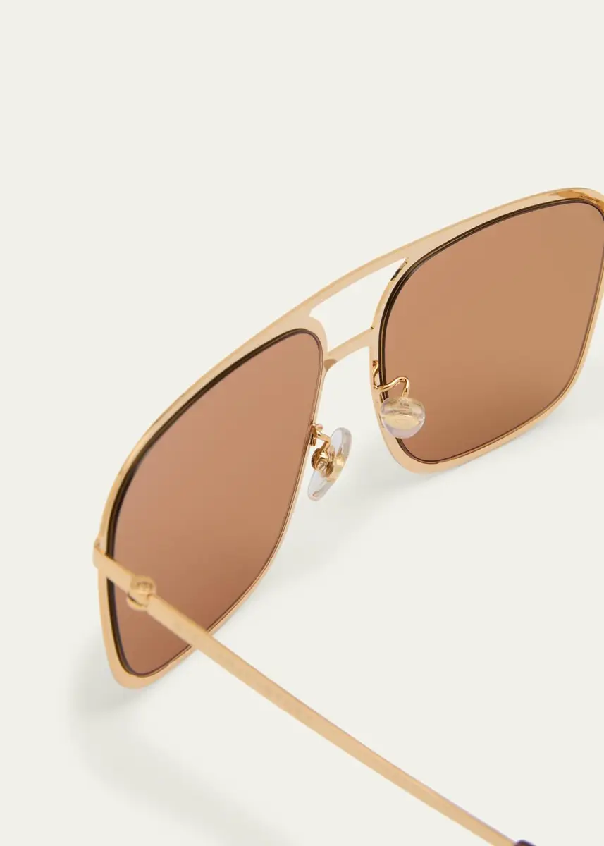 Stella McCartney Pilot Metal Alloy & Plastic Aviator Sunglasses | Thumbnail 4 Stella McCartney Pilot Metal Alloy & Plastic Aviator Sunglasses | Thumbnail 4