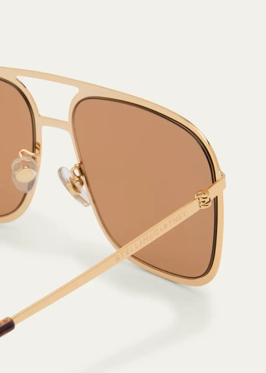 Stella McCartney Pilot Metal Alloy & Plastic Aviator Sunglasses | Thumbnail 5 Stella McCartney Pilot Metal Alloy & Plastic Aviator Sunglasses | Thumbnail 5
