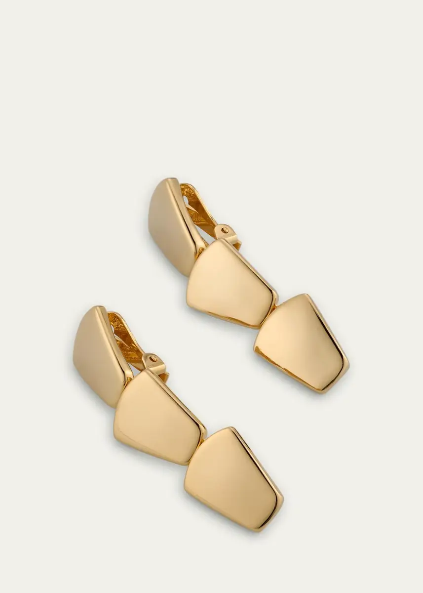 ben-amun Pueblo Gold-Plated Geometric Drop Clip-On Earrings | Thumbnail 3 ben-amun Pueblo Gold-Plated Geometric Drop Clip-On Earrings | Thumbnail 3