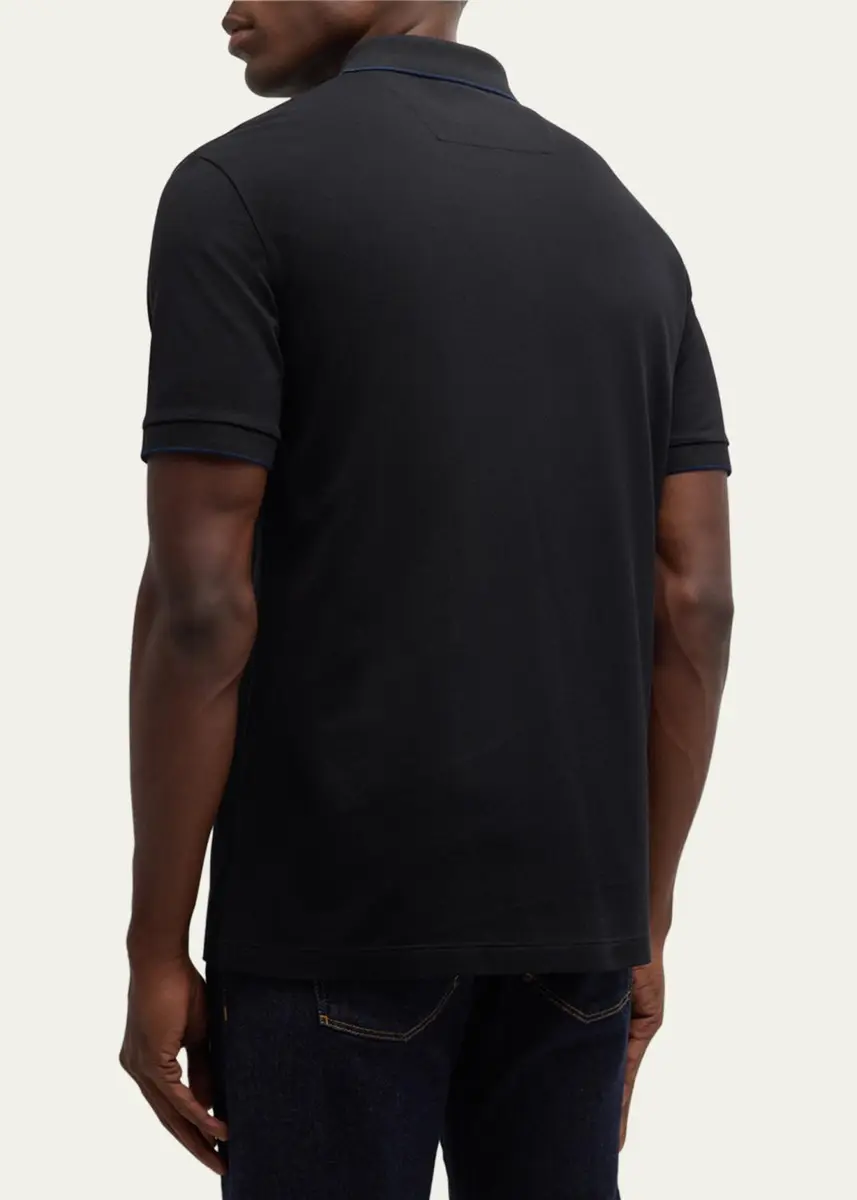 Giorgio Armani Men's Tipped Polo Shirt | Thumbnail 3 Giorgio Armani Men's Tipped Polo Shirt | Thumbnail 3