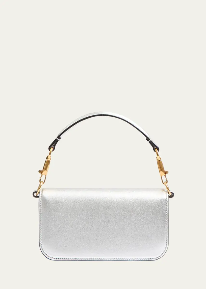 Valentino Garavani Loco Small Metallic Leather Shoulder Bag | Thumbnail 3 Valentino Garavani Loco Small Metallic Leather Shoulder Bag | Thumbnail 3