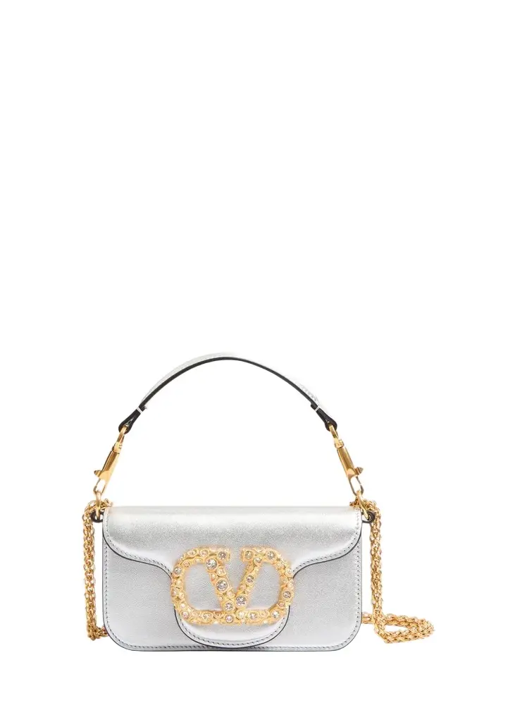Loco Small Metallic Leather Shoulder Bag