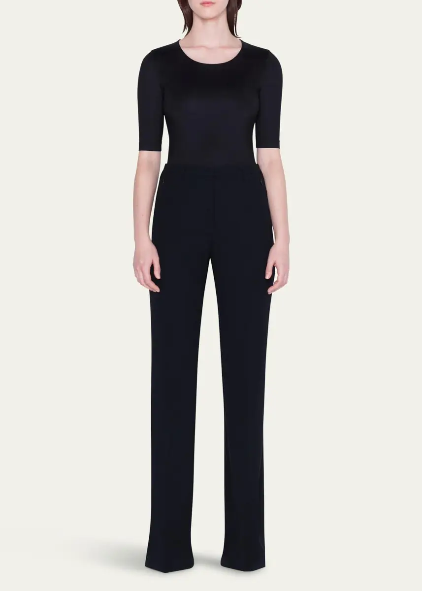 Akris Scoop-Neck Silk Jersey T-Shirt | Thumbnail 2 Akris Scoop-Neck Silk Jersey T-Shirt | Thumbnail 2
