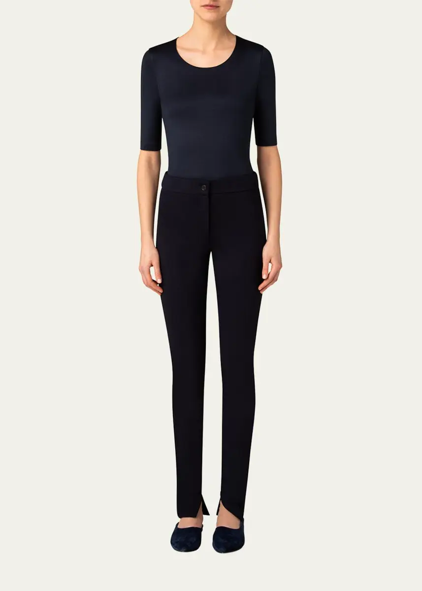 Akris Scoop-Neck Silk Jersey T-Shirt | Thumbnail 3 Akris Scoop-Neck Silk Jersey T-Shirt | Thumbnail 3