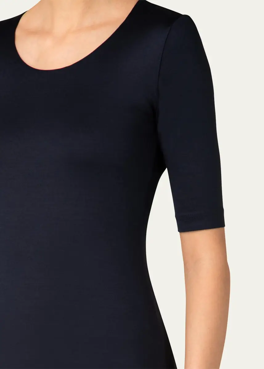 Akris Scoop-Neck Silk Jersey T-Shirt | Thumbnail 6 Akris Scoop-Neck Silk Jersey T-Shirt | Thumbnail 6