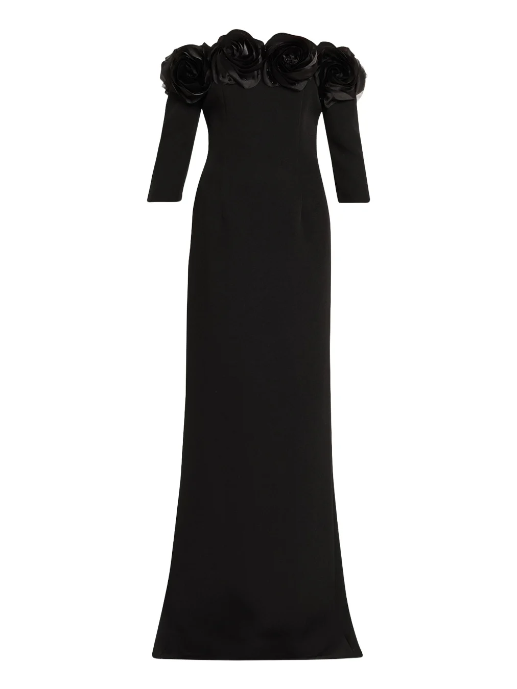 Off-Shoulder Applique Column Gown Off-Shoulder Applique Column Gown