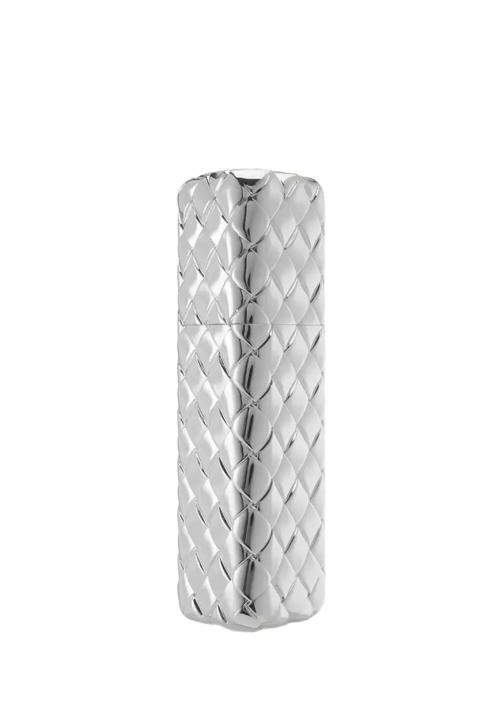 Bottega Veneta Silver Travel Perfume Case