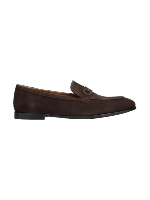 Suede Gancini Loafers
