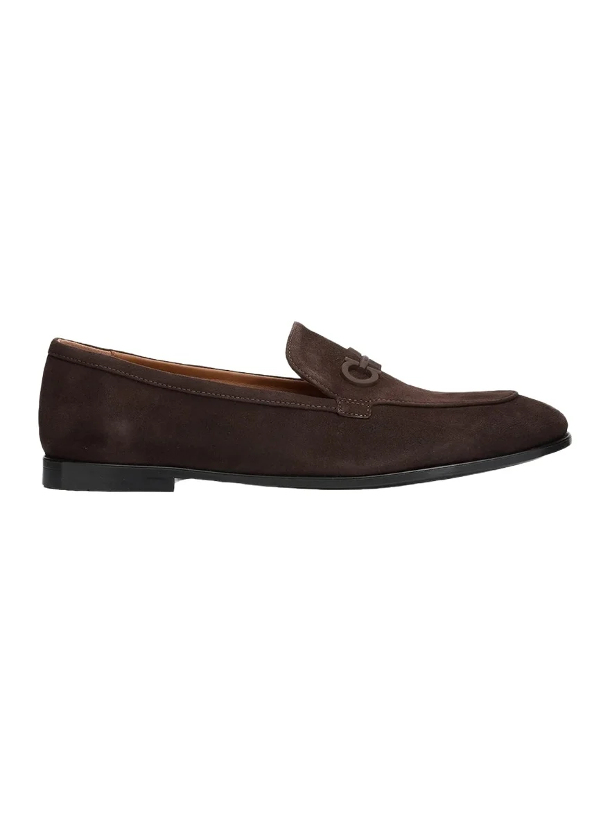 Ferragamo Suede Gancini Loafers
