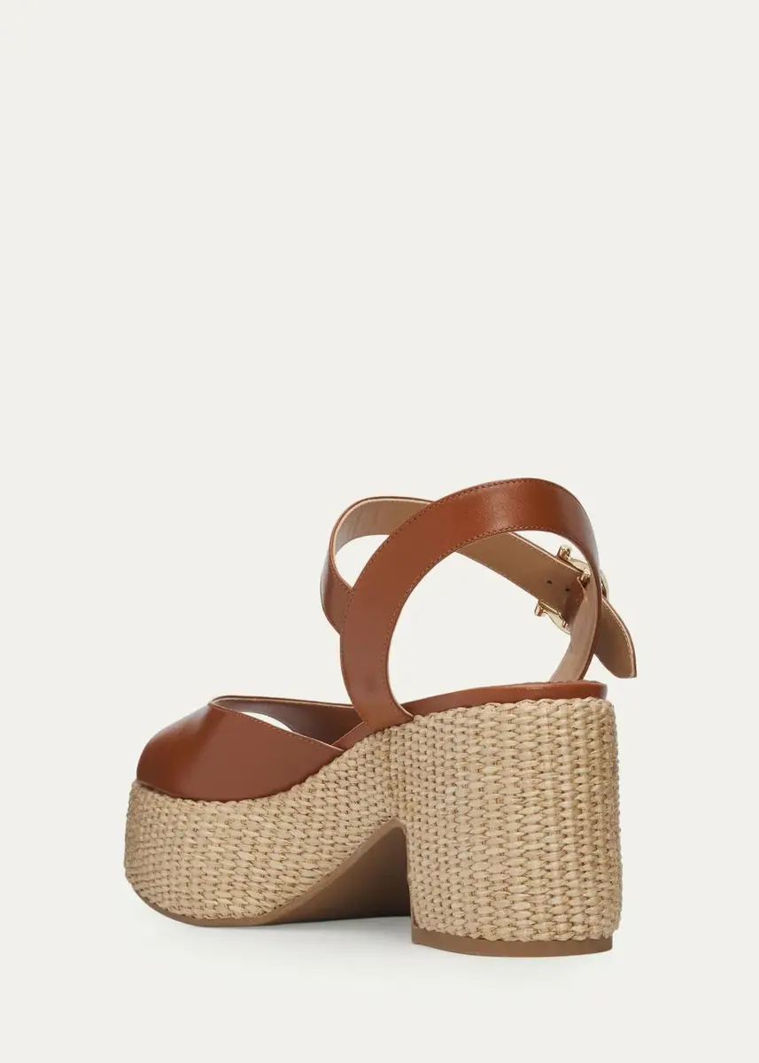 Ferragamo 90mm Nerea Raffia Leather Platform Sandals | Thumbnail 4 Ferragamo 90mm Nerea Raffia Leather Platform Sandals | Thumbnail 4