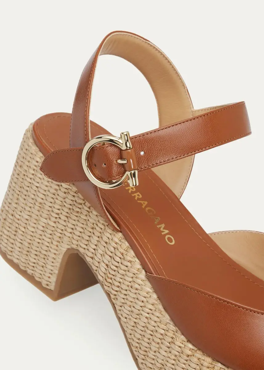 Ferragamo 90mm Nerea Raffia Leather Platform Sandals | Thumbnail 5 Ferragamo 90mm Nerea Raffia Leather Platform Sandals | Thumbnail 5
