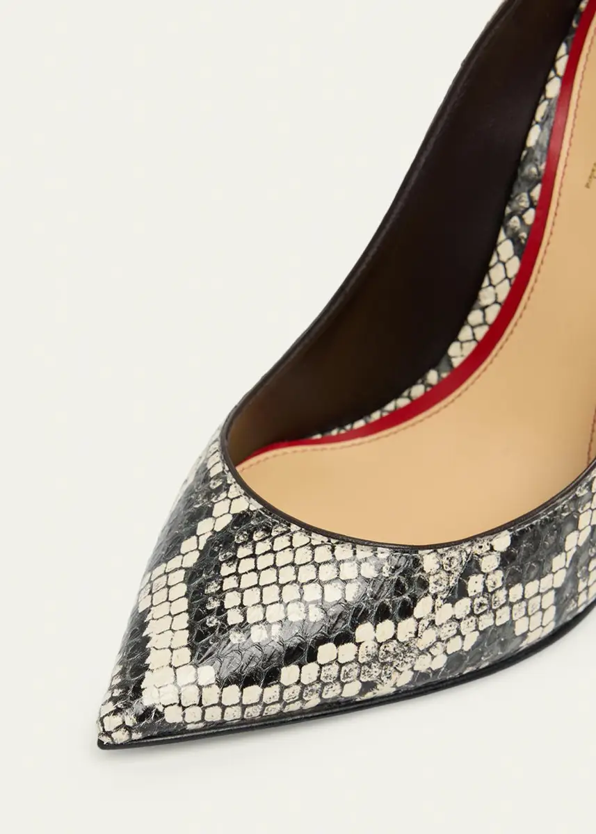 Christian Louboutin 100mm La Pigalle Snake-Embossed Leather Pumps | Thumbnail 3 Christian Louboutin 100mm La Pigalle Snake-Embossed Leather Pumps | Thumbnail 3