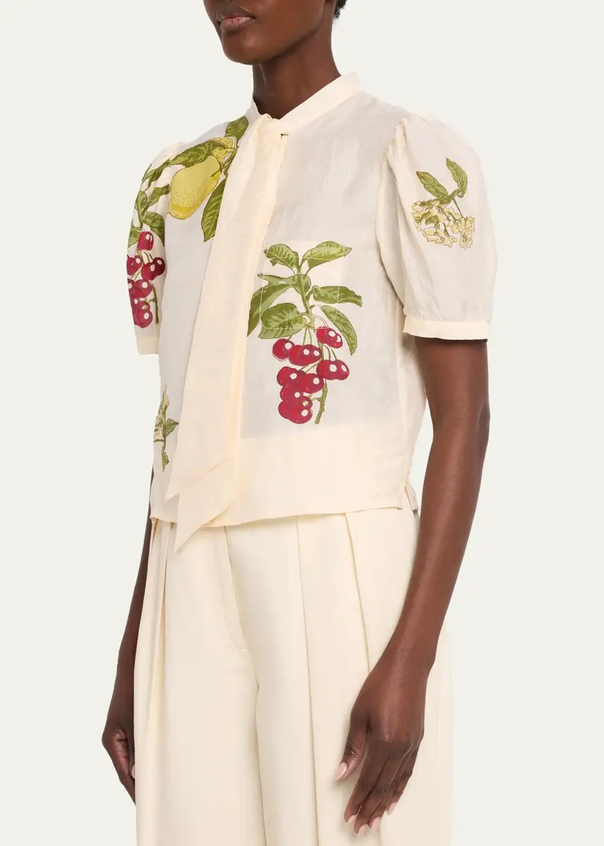 ALIX OF BOHEMIA Chance Four Fruit Tie-Neck Blouse | Thumbnail 4 ALIX OF BOHEMIA Chance Four Fruit Tie-Neck Blouse | Thumbnail 4