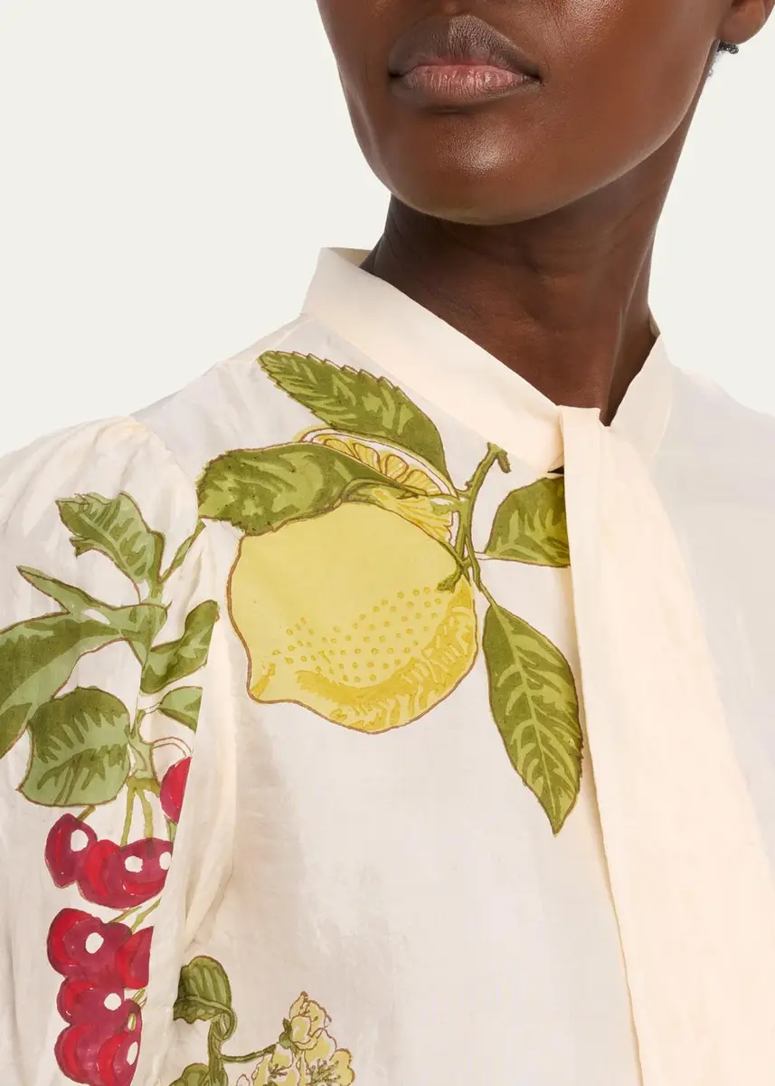 ALIX OF BOHEMIA Chance Four Fruit Tie-Neck Blouse | Thumbnail 5 ALIX OF BOHEMIA Chance Four Fruit Tie-Neck Blouse | Thumbnail 5