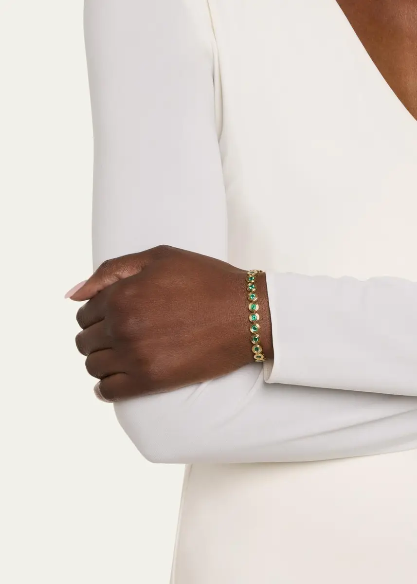 Sydney Evan 14K Emerald Green Fluted Bracelet | Thumbnail 2 Sydney Evan 14K Emerald Green Fluted Bracelet | Thumbnail 2