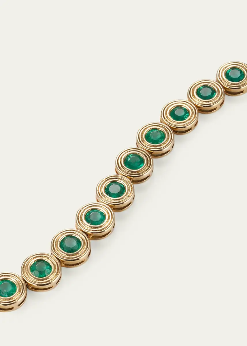 Sydney Evan 14K Emerald Green Fluted Bracelet | Thumbnail 3 Sydney Evan 14K Emerald Green Fluted Bracelet | Thumbnail 3