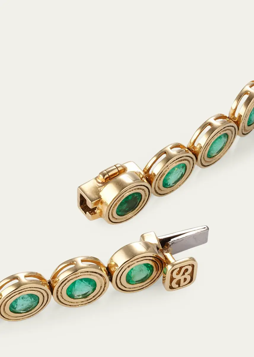 Sydney Evan 14K Emerald Green Fluted Bracelet | Thumbnail 4 Sydney Evan 14K Emerald Green Fluted Bracelet | Thumbnail 4