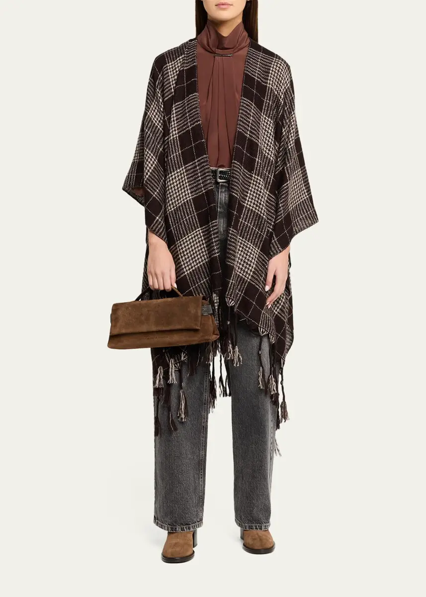 Brunello Cucinelli Essence Monili-Trim Suede Top-Handle Bag | Thumbnail 5 Brunello Cucinelli Essence Monili-Trim Suede Top-Handle Bag | Thumbnail 5