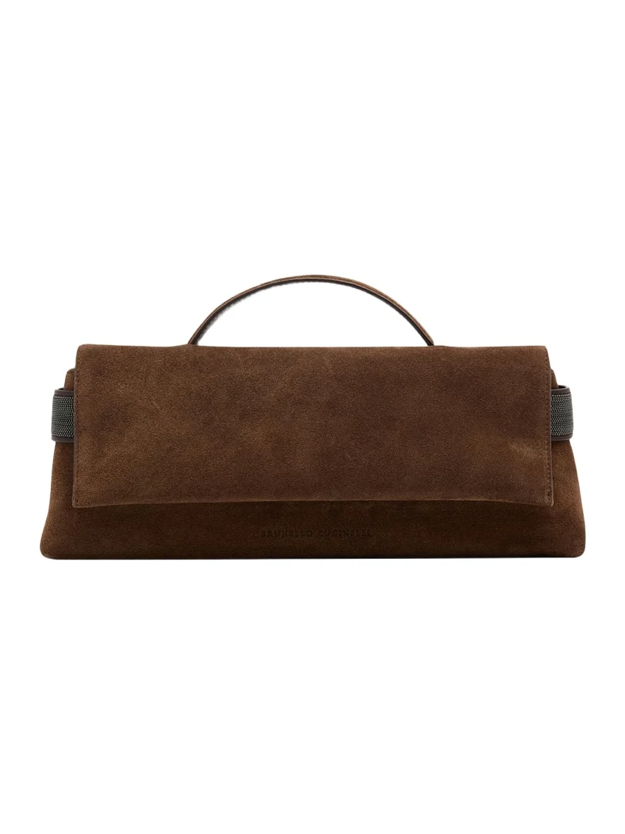 Essence Monili-Trim Suede Top-Handle Bag Essence Monili-Trim Suede Top-Handle Bag