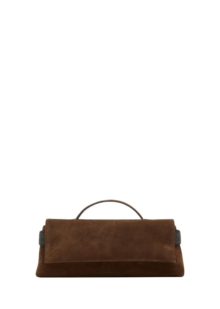 Essence Monili-Trim Suede Top-Handle Bag Essence Monili-Trim Suede Top-Handle Bag