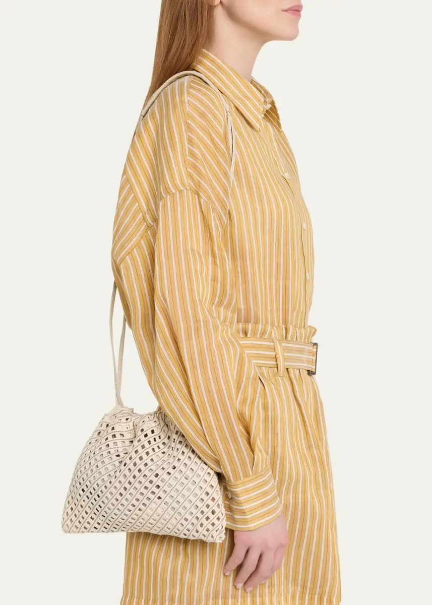 Brunello Cucinelli Seaside Openwork Monili-Trim Shoulder Bag | Thumbnail 2 Brunello Cucinelli Seaside Openwork Monili-Trim Shoulder Bag | Thumbnail 2