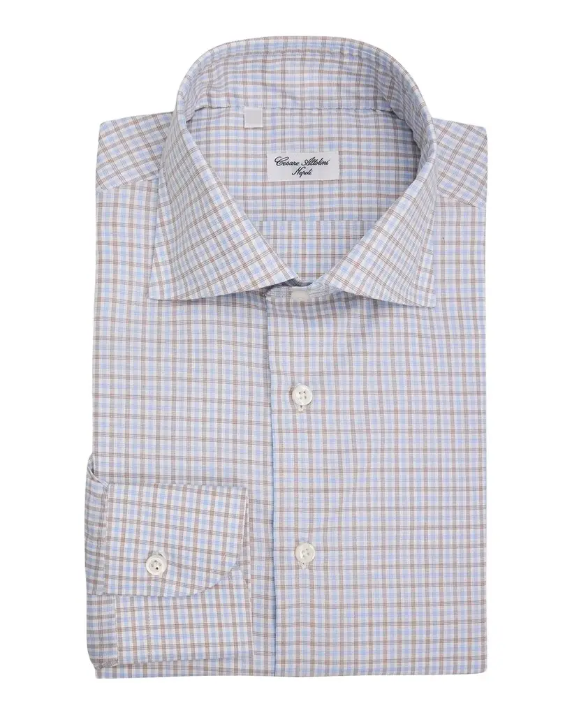 Cesare Attolini Men's Plaid Cotton Shirt