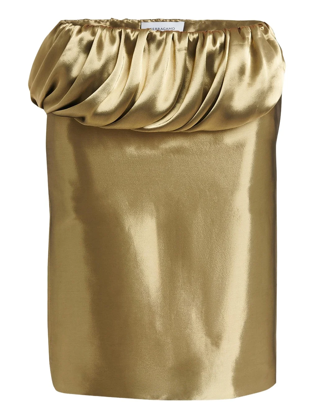 Lamé Wool Draped Peplum Skirt Lamé Wool Draped Peplum Skirt