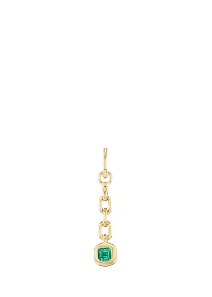 Uniform Object 18K Yellow Gold & Emerald Drop Earrings