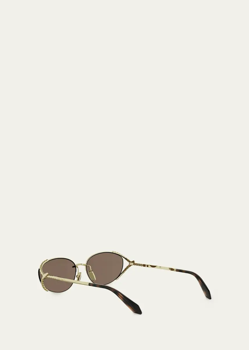 BVLGARI Serpenti 55mm Metal Oval Sunglasses | Thumbnail 4 BVLGARI Serpenti 55mm Metal Oval Sunglasses | Thumbnail 4