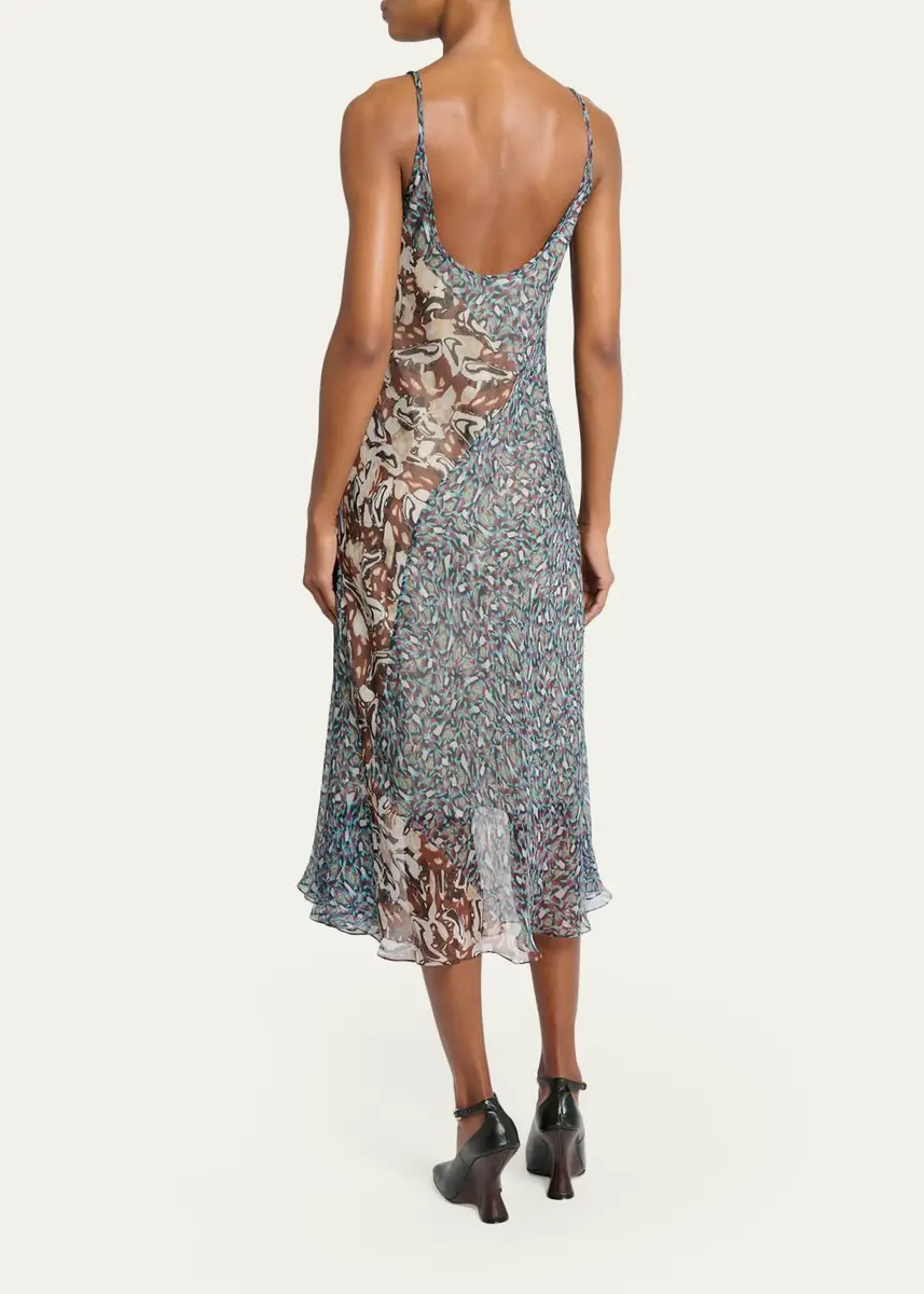 Dries Van Noten Dibelle 40 Sleeveless Silk Midi Dress | Thumbnail 3