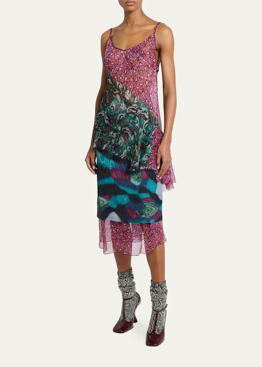 Dries Van Noten Crisanna Colorblock Silk Asymmetric Top | Thumbnail 2 Dries Van Noten Crisanna Colorblock Silk Asymmetric Top | Thumbnail 2