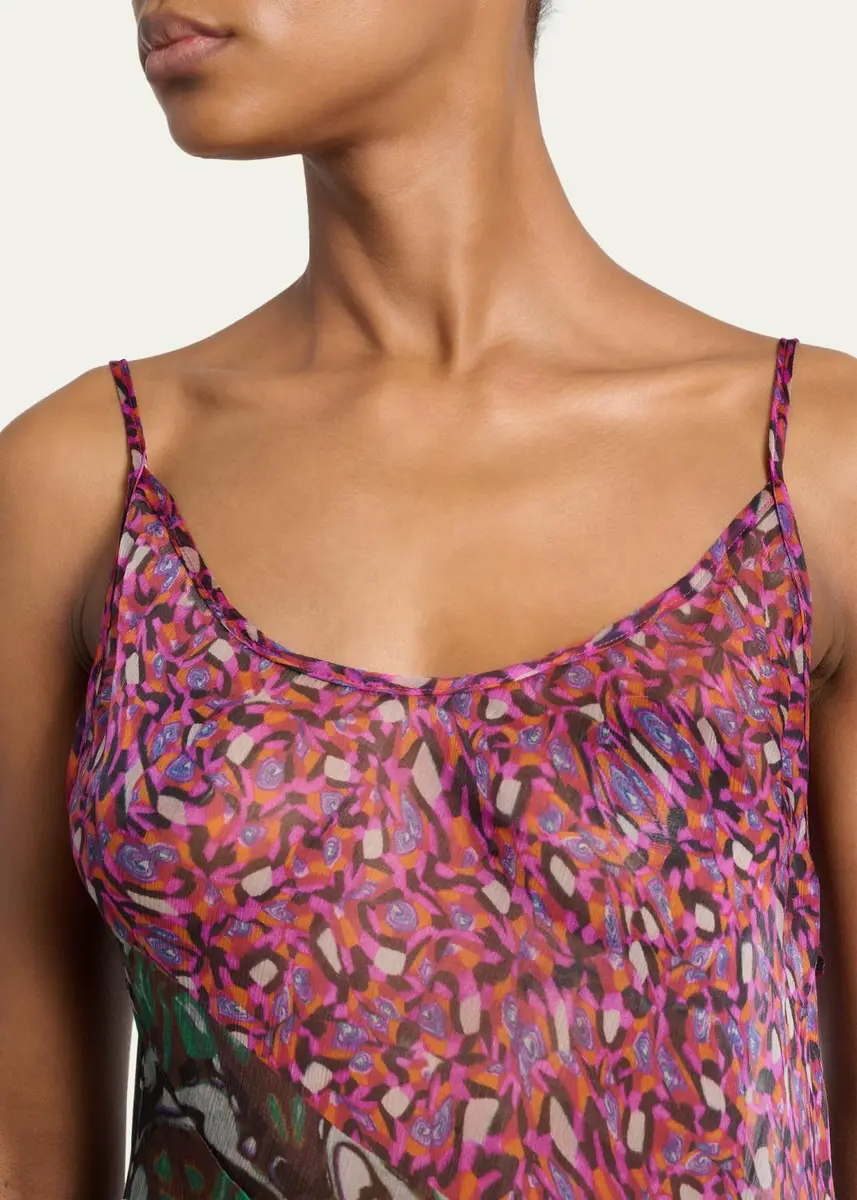 Dries Van Noten Crisanna Colorblock Silk Asymmetric Top | Thumbnail 5 Dries Van Noten Crisanna Colorblock Silk Asymmetric Top | Thumbnail 5