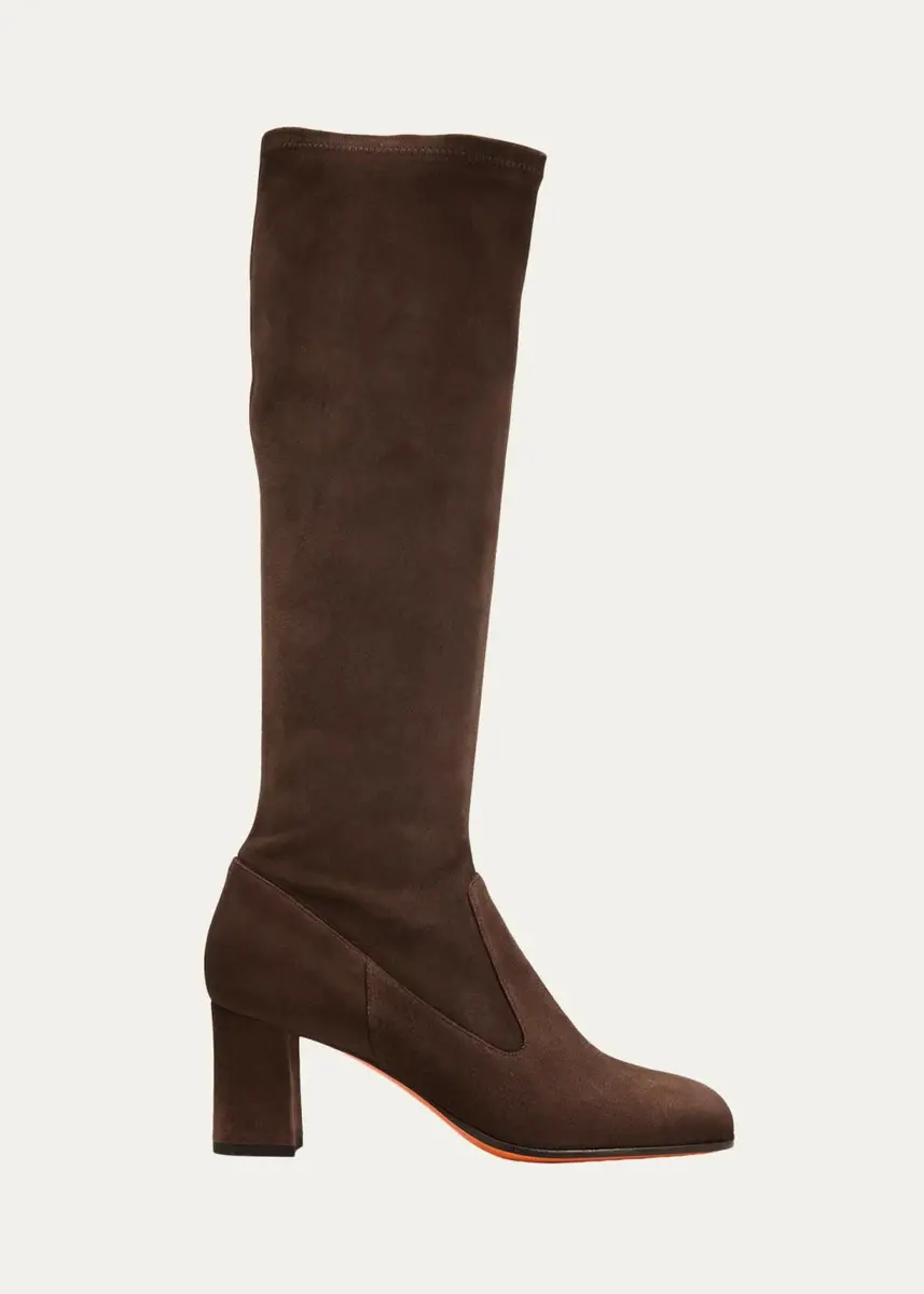 Santoni 65mm Suede Knee-High Boots | Thumbnail 6 Santoni 65mm Suede Knee-High Boots | Thumbnail 6