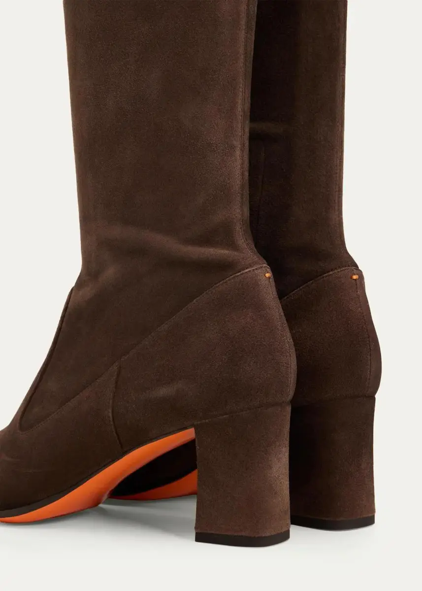 Santoni 65mm Suede Knee-High Boots | Thumbnail 10 Santoni 65mm Suede Knee-High Boots | Thumbnail 10