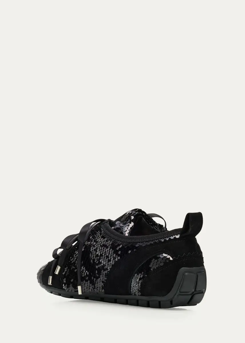 Simone Rocha Ballerina Grip Sequined Low-Top Sneakers | Thumbnail 4 Simone Rocha Ballerina Grip Sequined Low-Top Sneakers | Thumbnail 4