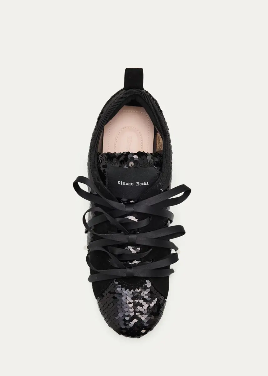 Simone Rocha Ballerina Grip Sequined Low-Top Sneakers | Thumbnail 5 Simone Rocha Ballerina Grip Sequined Low-Top Sneakers | Thumbnail 5