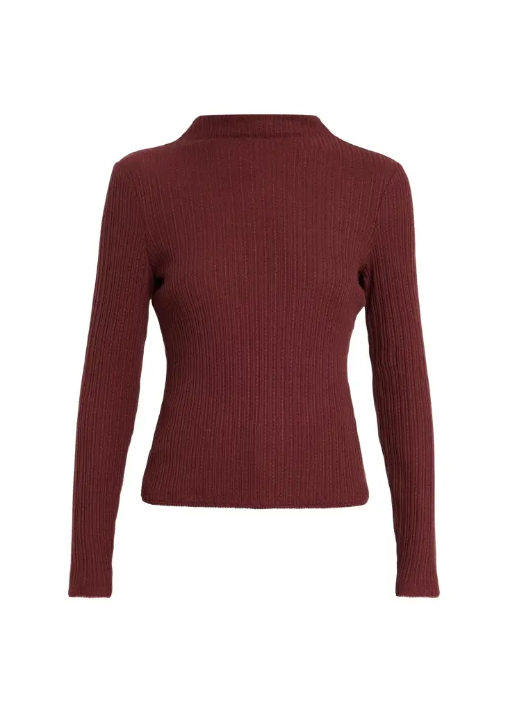 Nadja Ribbed Mock-Neck Top Nadja Ribbed Mock-Neck Top