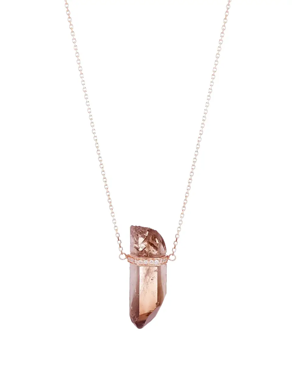 JIA JIA 14K Crystalline Smoky Quartz Necklace | Thumbnail 2 JIA JIA 14K Crystalline Smoky Quartz Necklace | Thumbnail 2