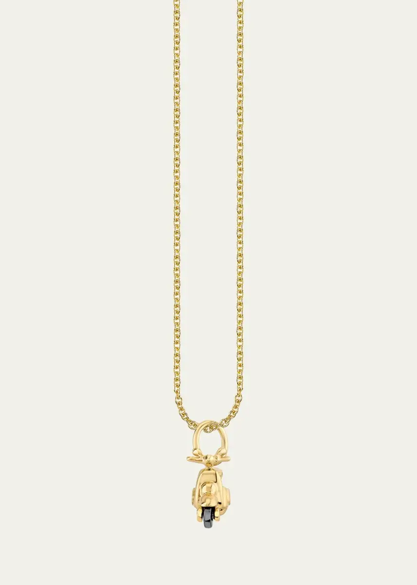 Sydney Evan 14K Diamond Scooter Charm Necklace. 18"L | Thumbnail 2 Sydney Evan 14K Diamond Scooter Charm Necklace. 18"L | Thumbnail 2