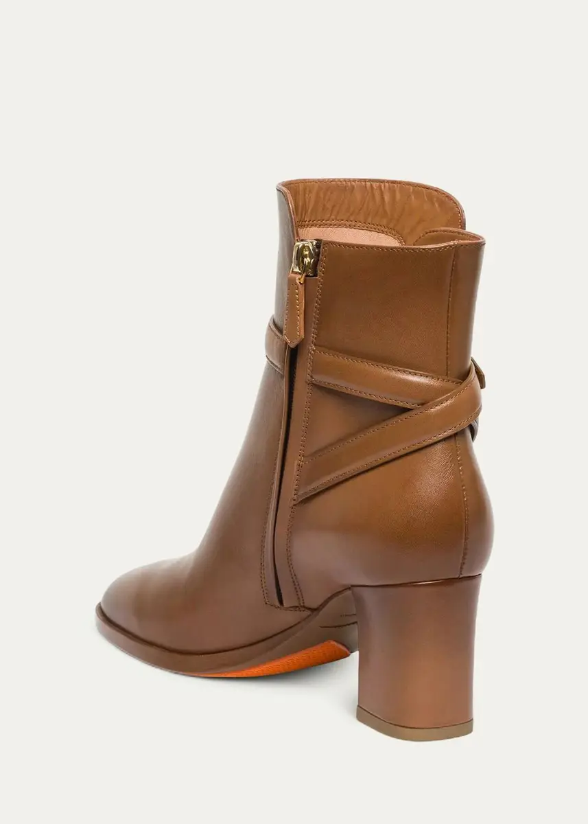 Santoni Andy 65MM Leather Block-Heel Booties | Thumbnail 2 Santoni Andy 65MM Leather Block-Heel Booties | Thumbnail 2