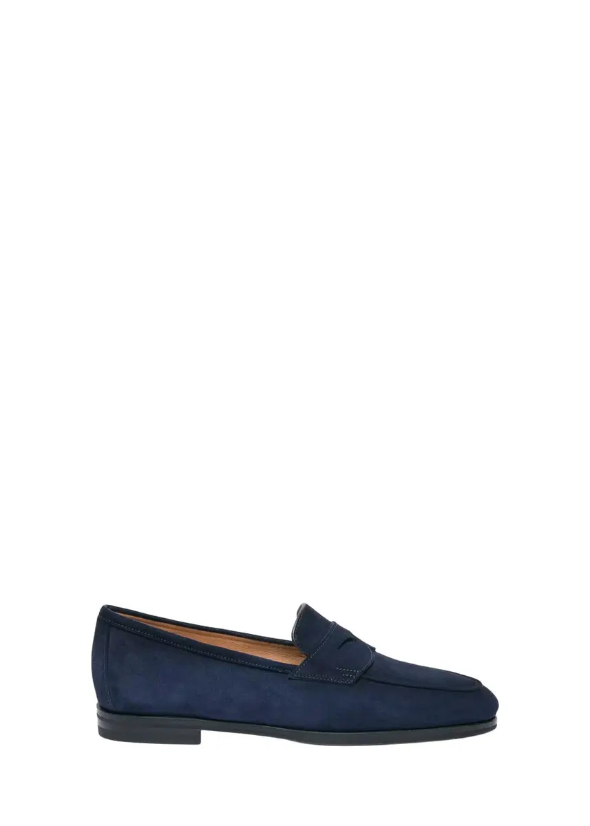 Santoni Suede Penny Loafers | Thumbnail 4