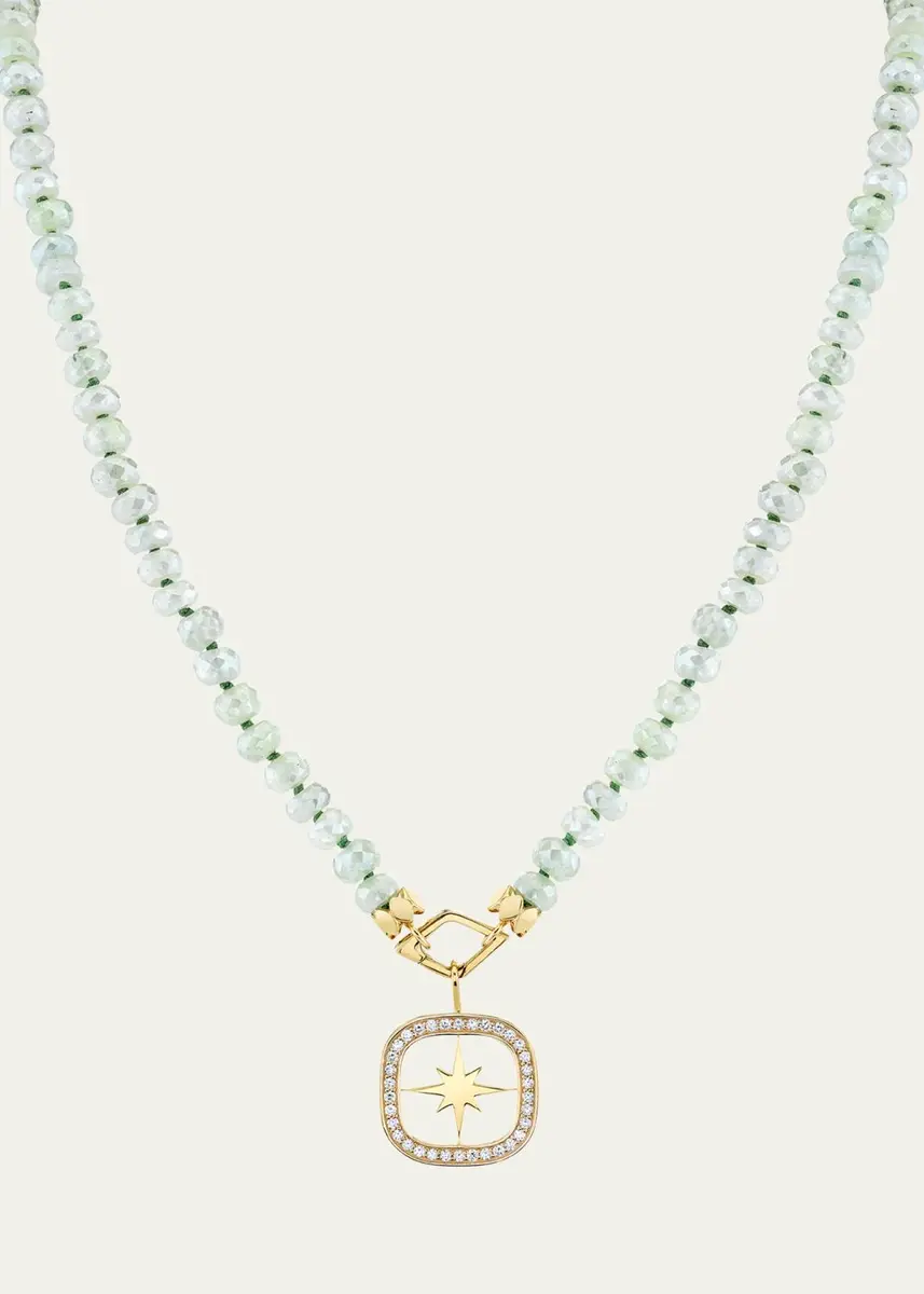 Sydney Evan Open Starburst Diamond Charm on Beaded Necklace | Thumbnail 2 Sydney Evan Open Starburst Diamond Charm on Beaded Necklace | Thumbnail 2