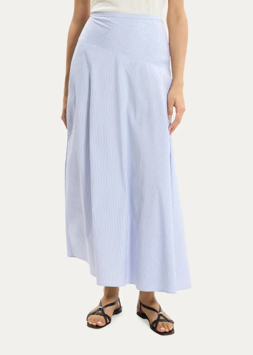 Theory Striped Cotton-Blend Maxi Skirt | Thumbnail 4 Theory Striped Cotton-Blend Maxi Skirt | Thumbnail 4