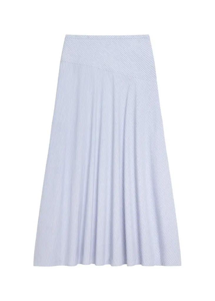 Striped Cotton-Blend Maxi Skirt Striped Cotton-Blend Maxi Skirt