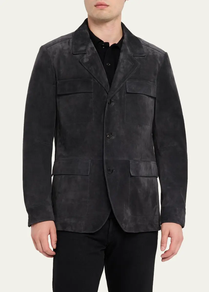 Tom Ford Men's Suede Military Jacket | Thumbnail 4 Tom Ford Men's Suede Military Jacket | Thumbnail 4