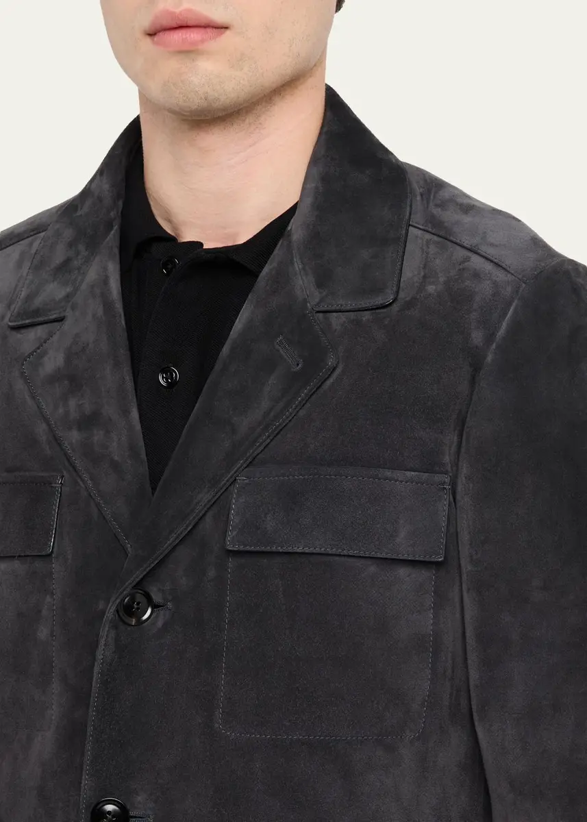 Tom Ford Men's Suede Military Jacket | Thumbnail 5 Tom Ford Men's Suede Military Jacket | Thumbnail 5