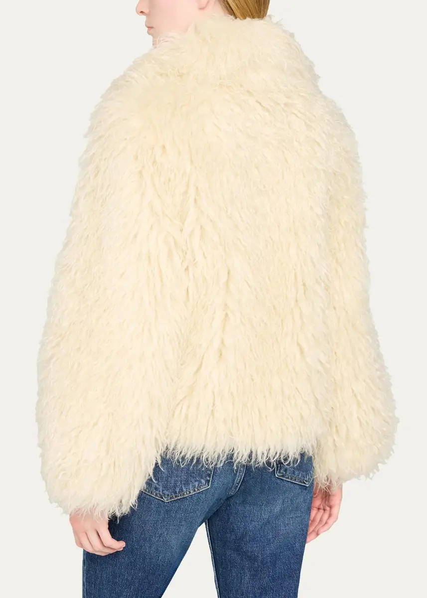 Cinq à Sept Curly Faux Fur Jacket | Thumbnail 3 Cinq à Sept Curly Faux Fur Jacket | Thumbnail 3