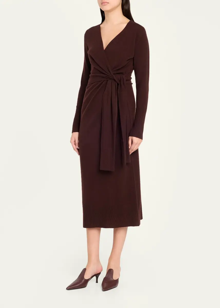 Veronica Beard Salomez Knit Wrap Midi Dress | Thumbnail 4 Veronica Beard Salomez Knit Wrap Midi Dress | Thumbnail 4